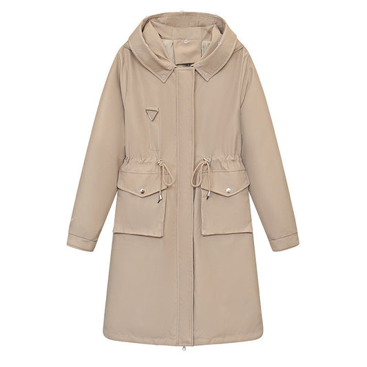 Parka Longue Femme Jusqu'aux Genoux Manteau en Coton Veste Trench