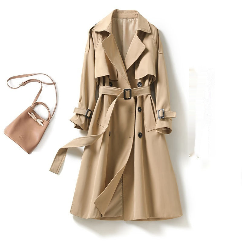 Trench Coat Femme Mi-Long, Manteau Élégant