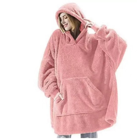 Comfortable Loose Double-Sided Fleece Thicker Wearable Blanket